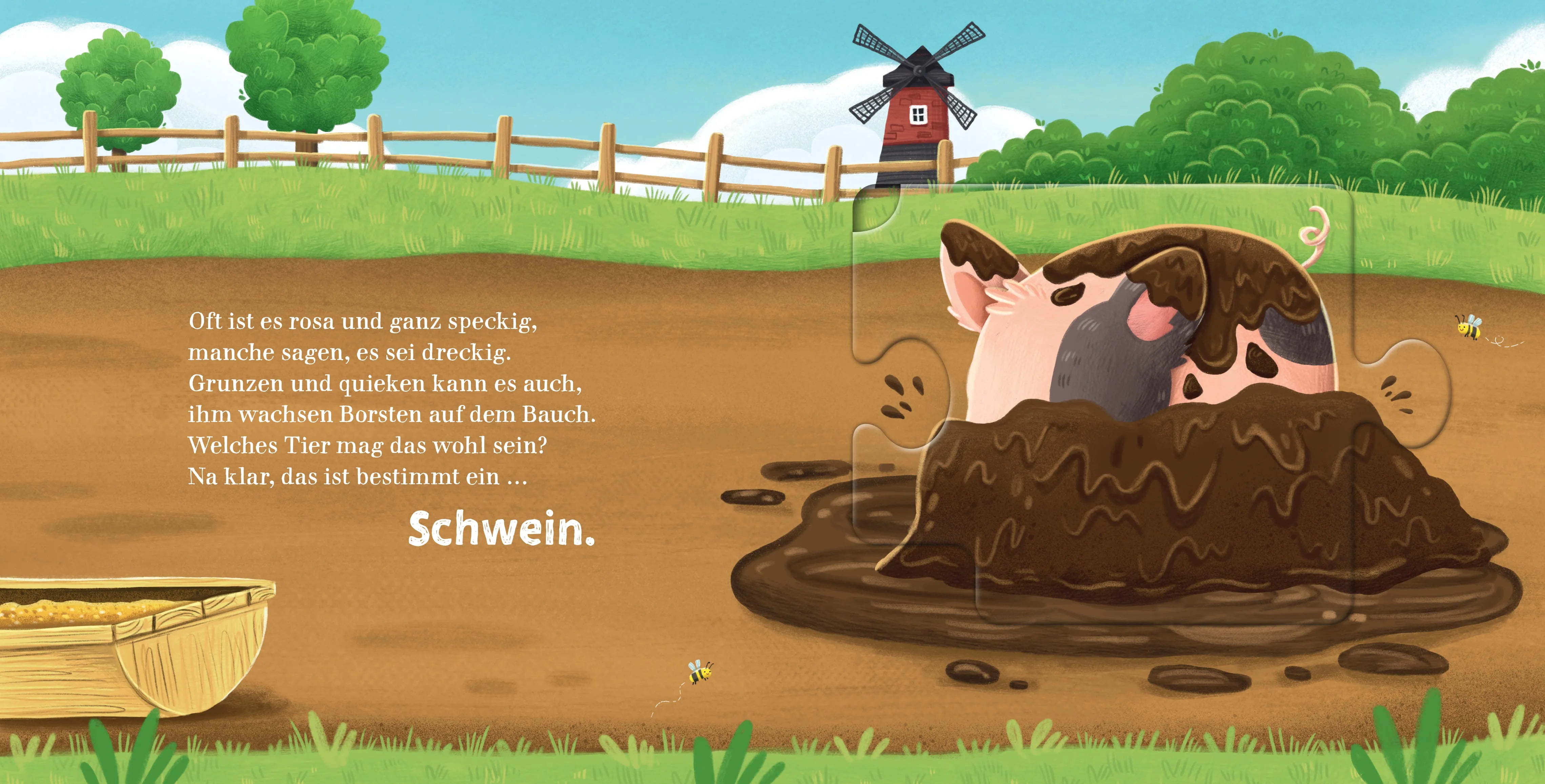 Produktansicht: Nanu, welches Tier versteckt sich hier? Ein Bauernhof-Puzzle-Buch (Gebundene Ausgabe)