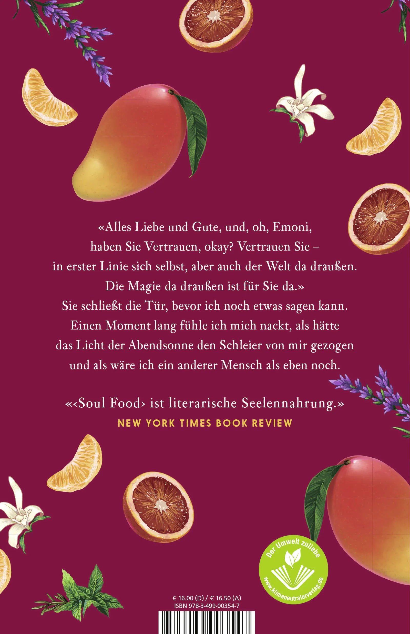 Buchrückseite von 'Soul Food' mit Klappentext - Paperback