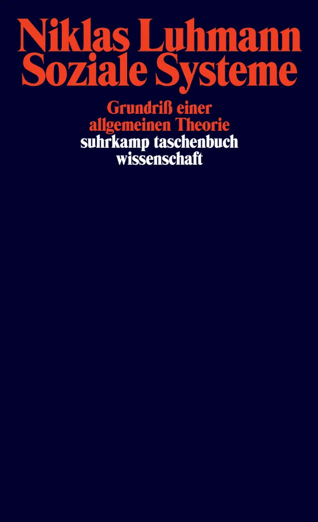 Buchcover von 'Soziale Systeme' - Taschenbuch von Niklas Luhmann