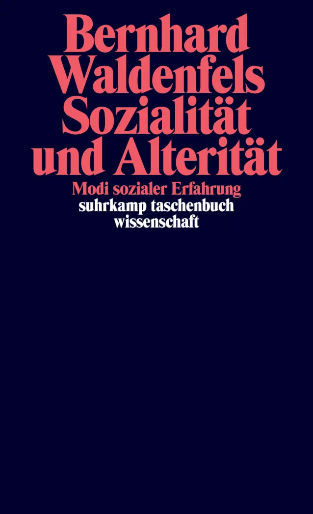 Buchcover von 'Sozialität und Alterität' - Taschenbuch von Bernhard Waldenfels