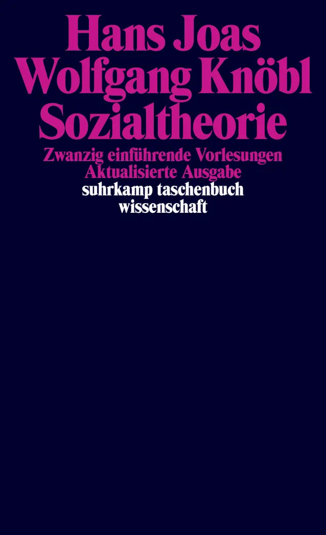 Buchcover von 'Sozialtheorie' - Taschenbuch von Hans Joas