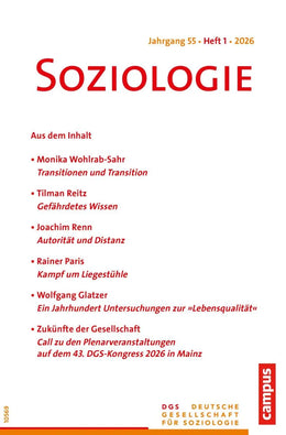 Cover: Soziologie 1/2026 (E-Book) von Angelika Poferl