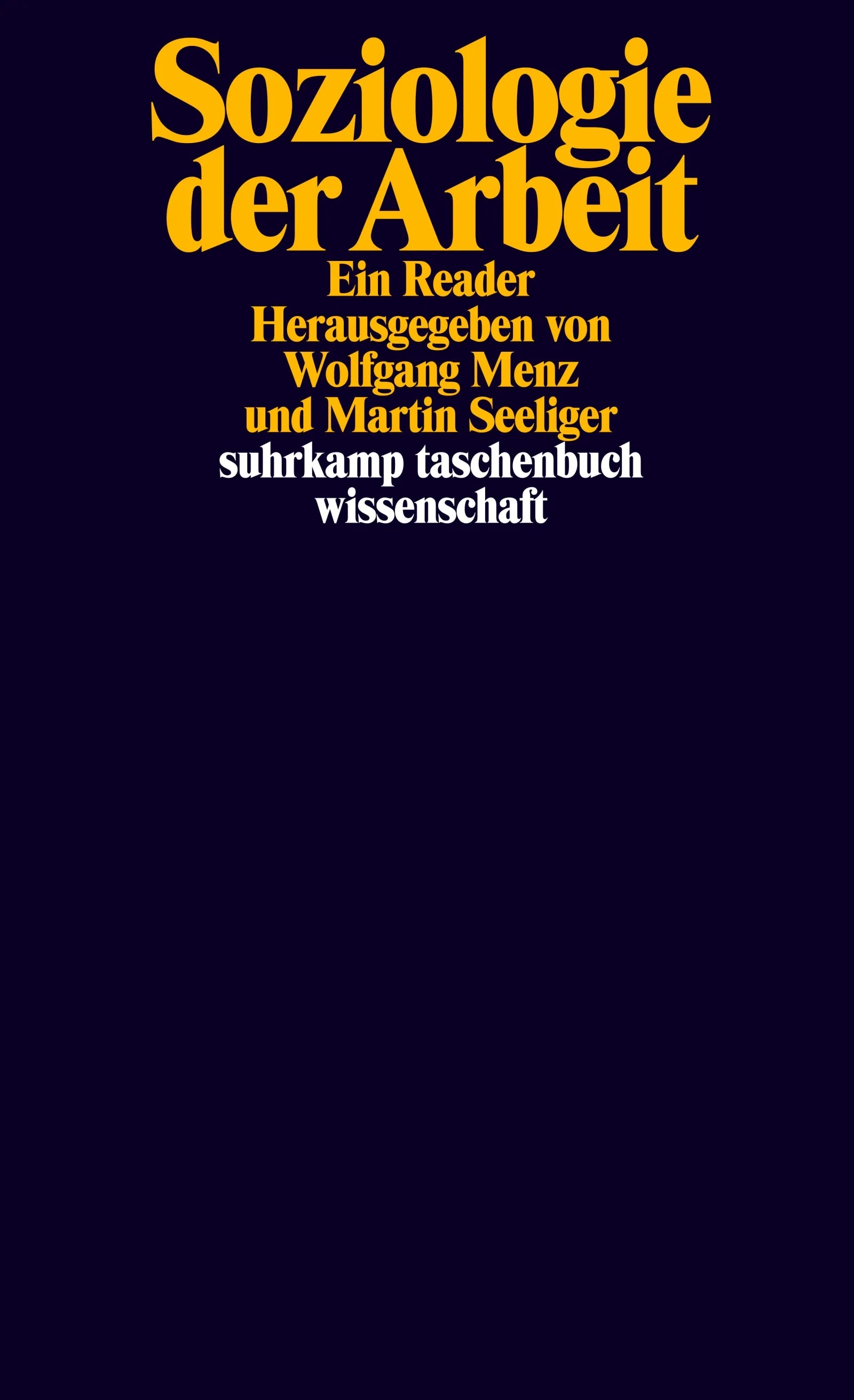 Cover: Soziologie der Arbeit (E-Book)