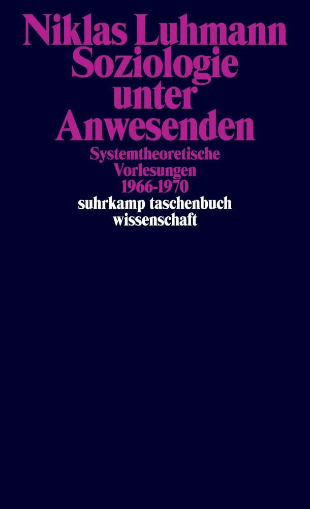 Cover: Soziologie unter Anwesenden (E-Book) von Niklas Luhmann