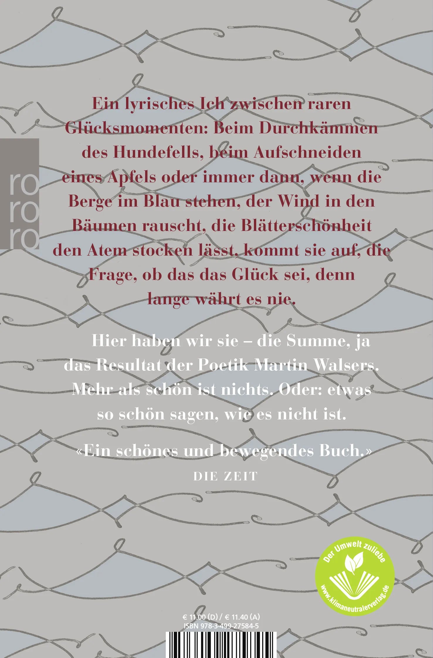 Buchrückseite von 'Spätdienst' mit Klappentext - Taschenbuch
