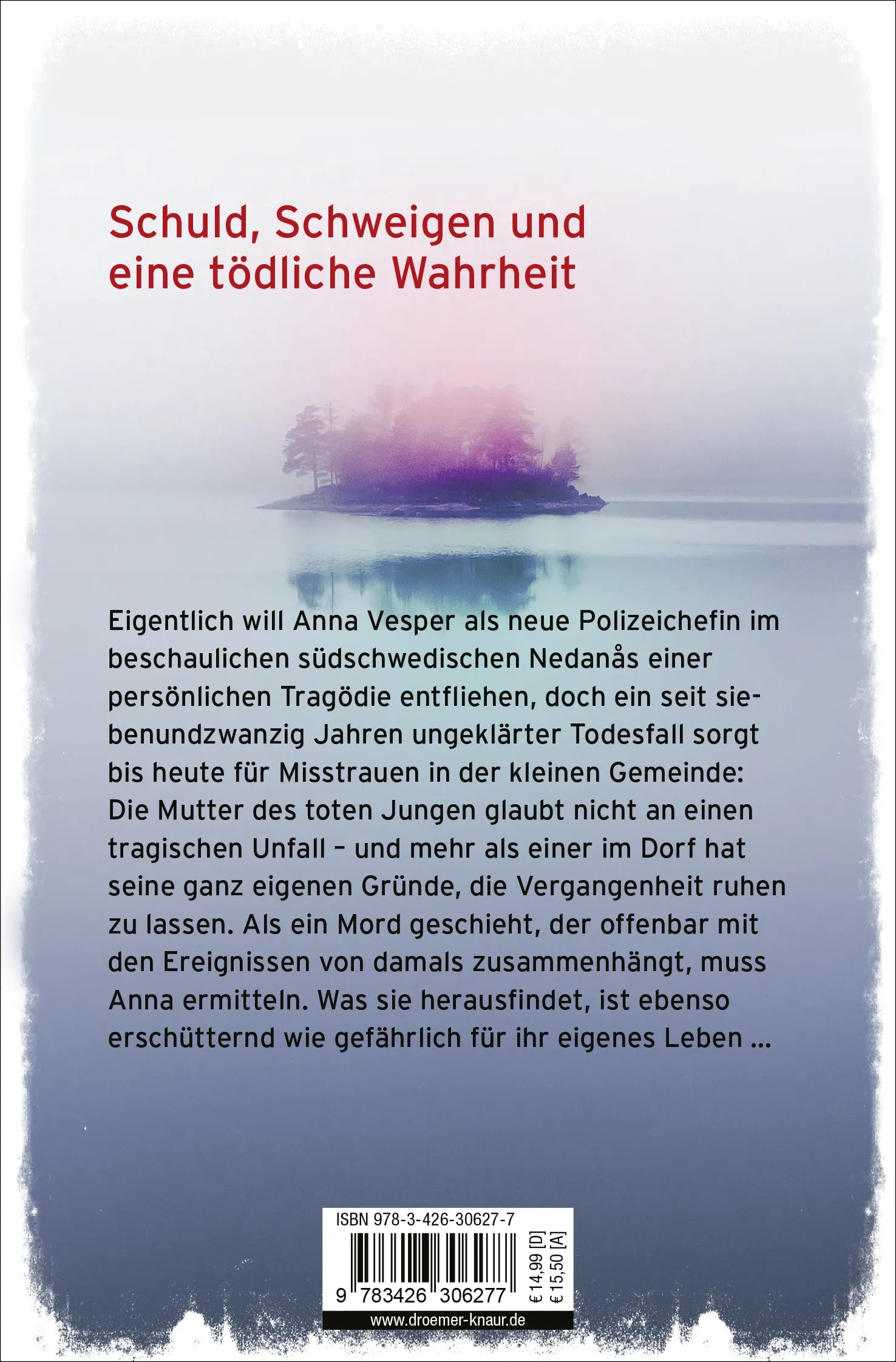 Buchrückseite von 'Spätsommermord' mit Klappentext - Taschenbuch