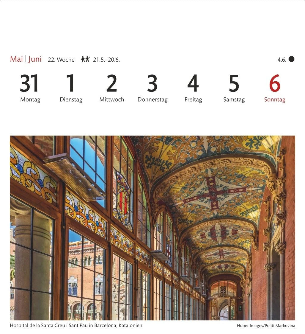Spanien Sehnsuchtskalender 2027 - Wochenkalender mit 53 Postkarten – Ansicht