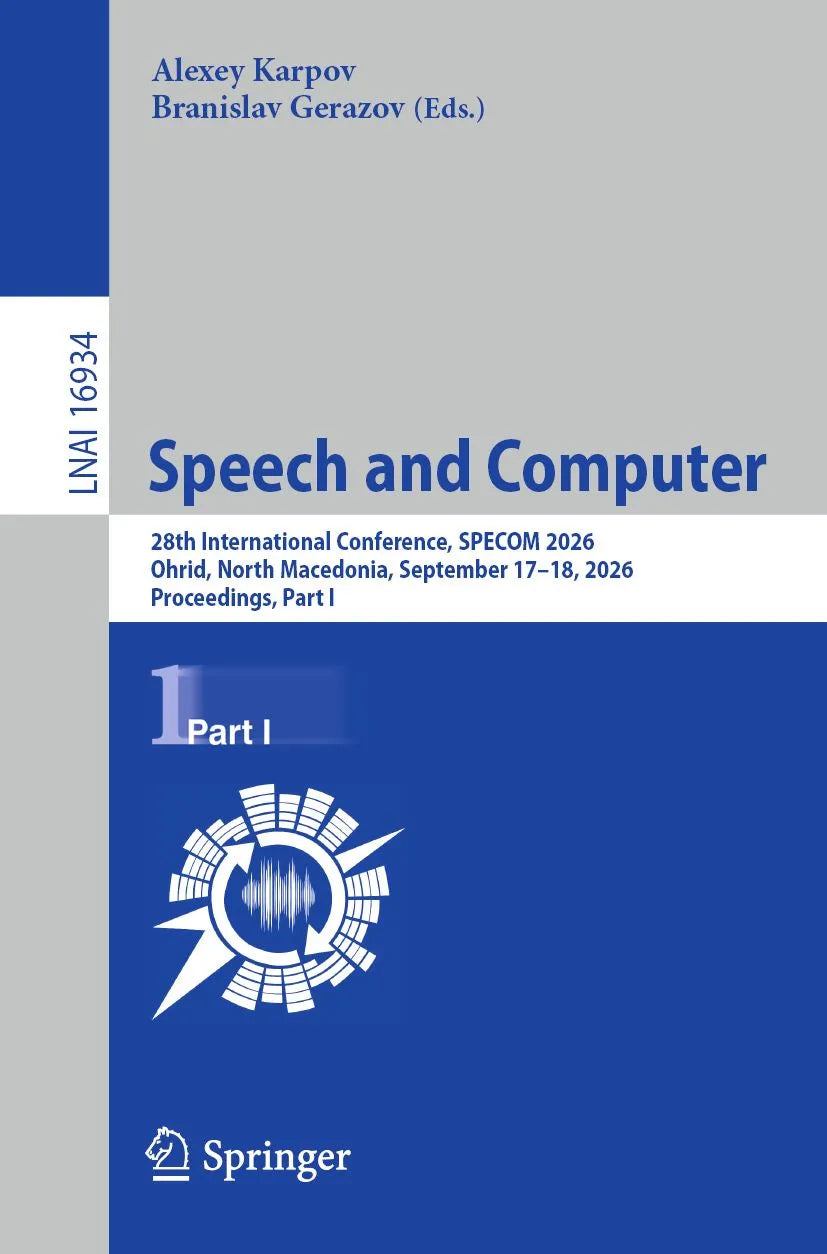 Cover: Speech and Computer (E-Book) von Alexey Karpov