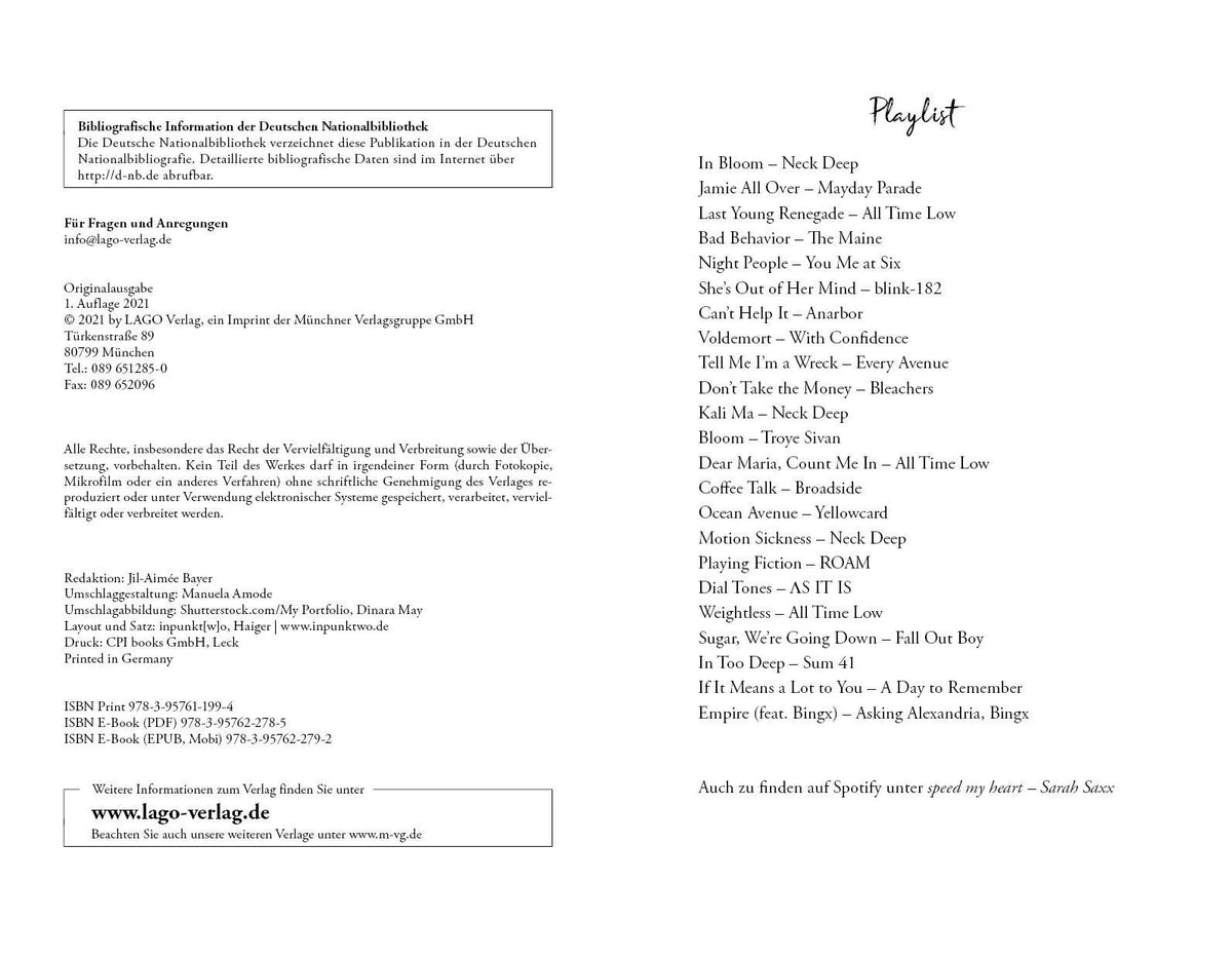 Detailansicht: Speed My Heart (Taschenbuch)