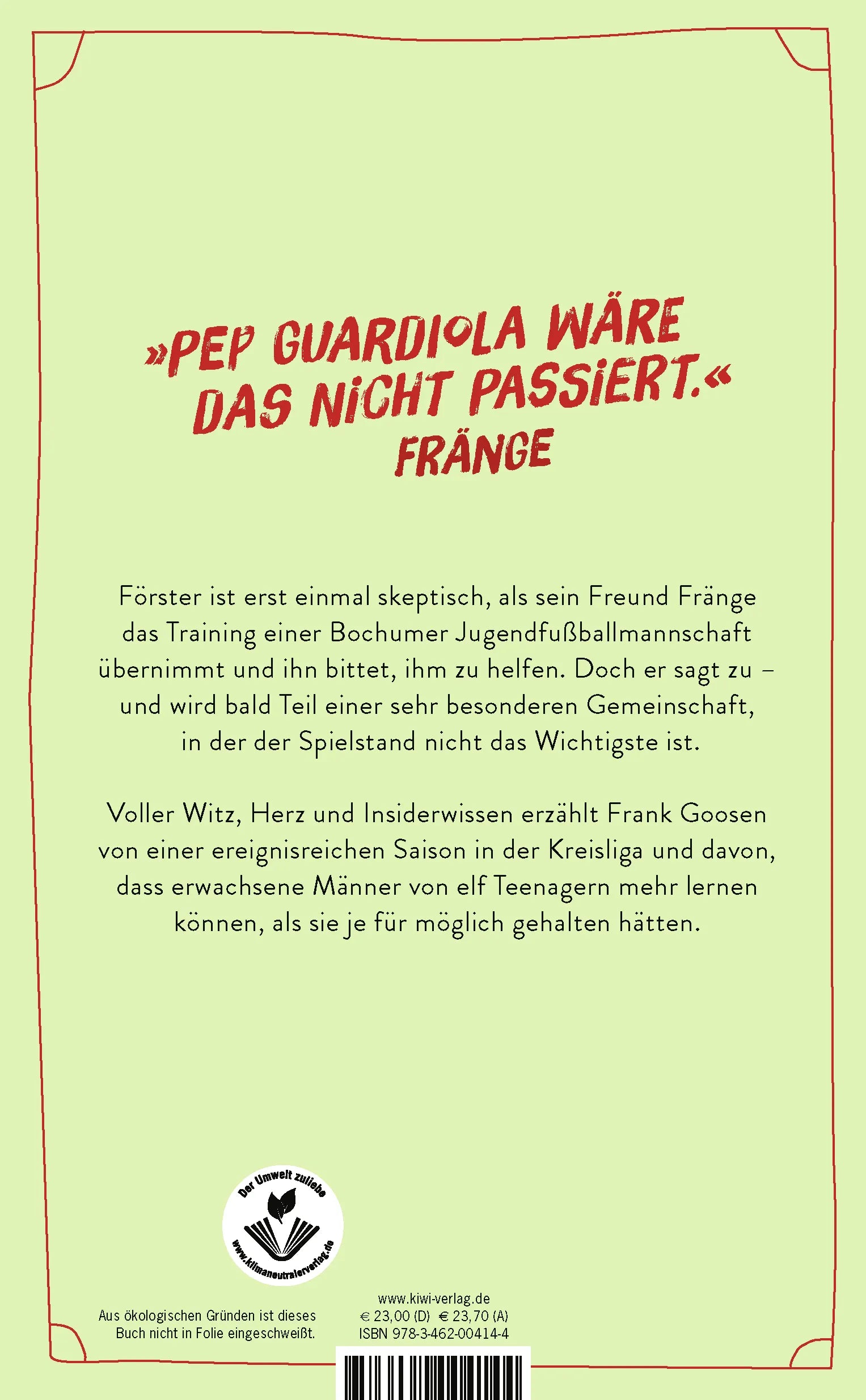 Buchrückseite von 'Spiel ab!' mit Klappentext - Gebundene Ausgabe