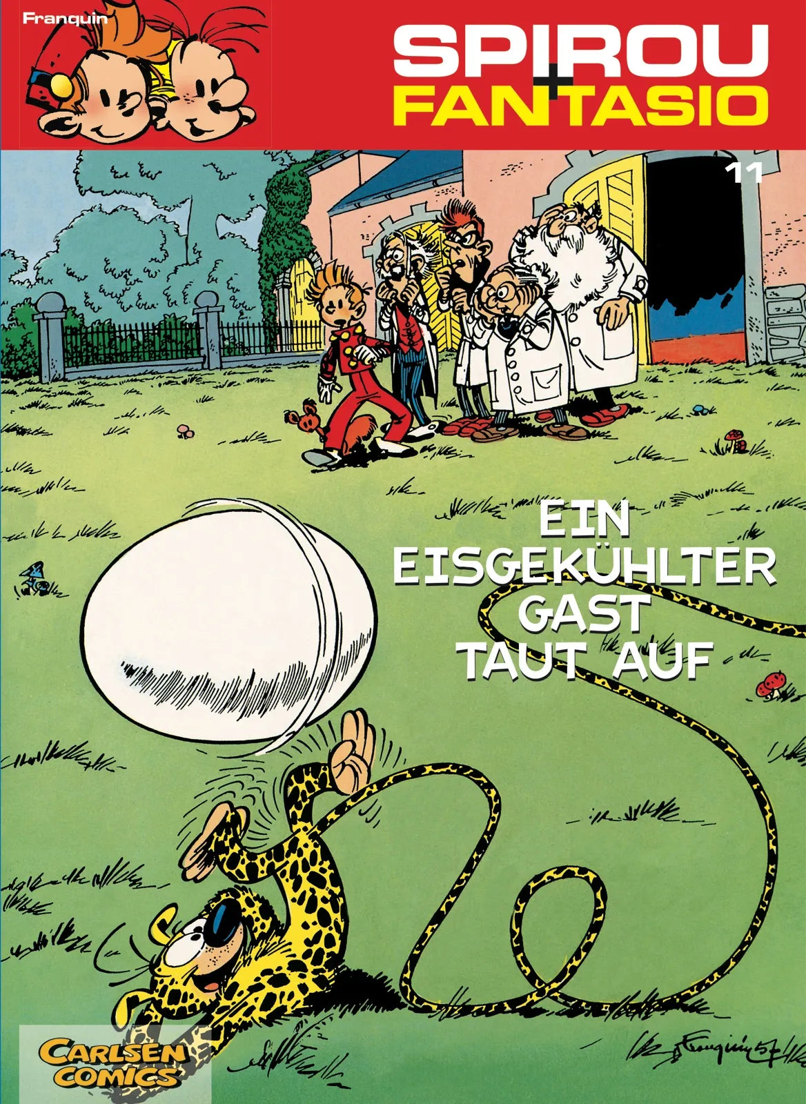 Buchcover von 'Spirou und Fantasio 11: Ein eisgekühlter Gast taut auf' - Taschenbuch von André Franquin