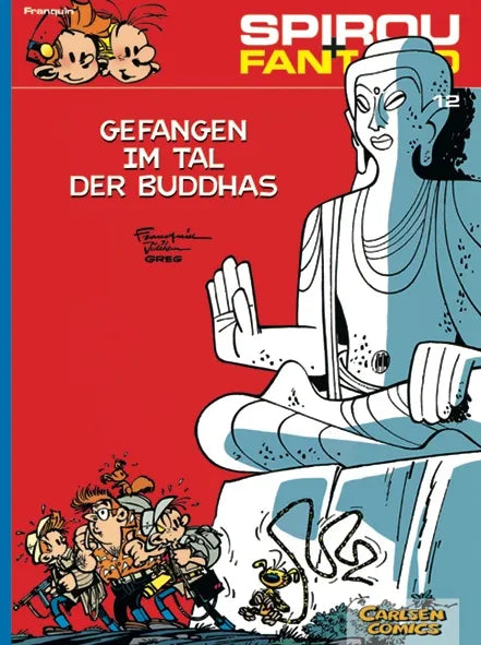 Buchcover von 'Spirou und Fantasio 12: Gefangen im Tal der Buddhas' - Taschenbuch von André Franquin