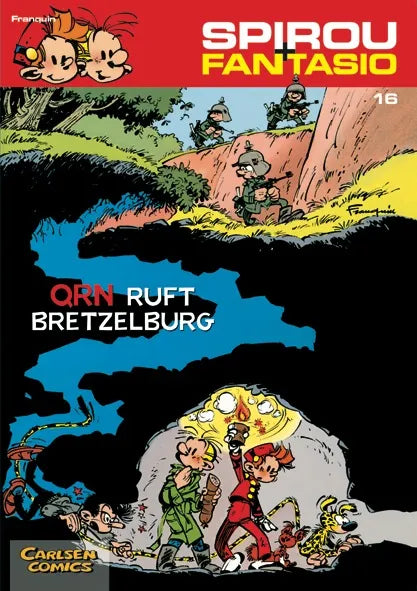 Buchcover von 'Spirou und Fantasio 16: QRN ruft Bretzelburg' - Taschenbuch von André Franquin