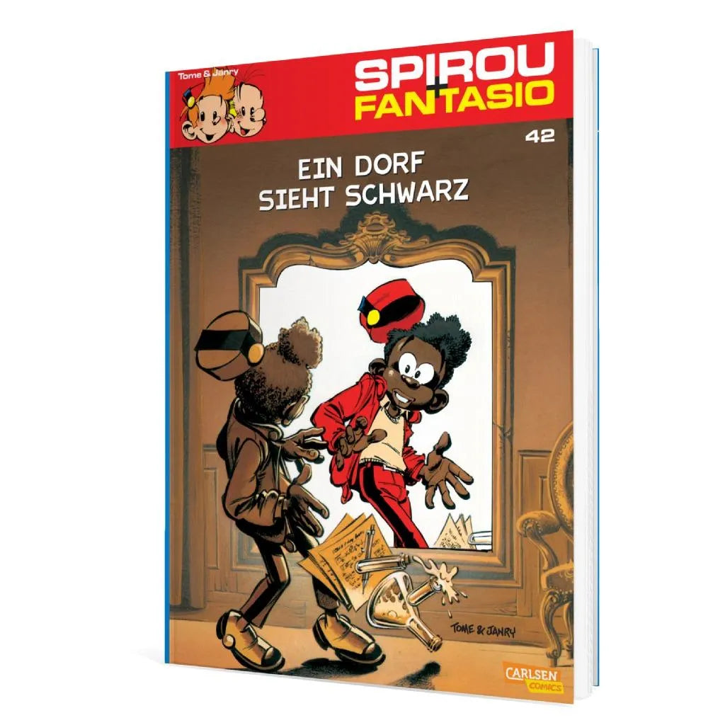 Produktansicht: Spirou und Fantasio 42: Ein Dorf sieht schwarz (Taschenbuch)
