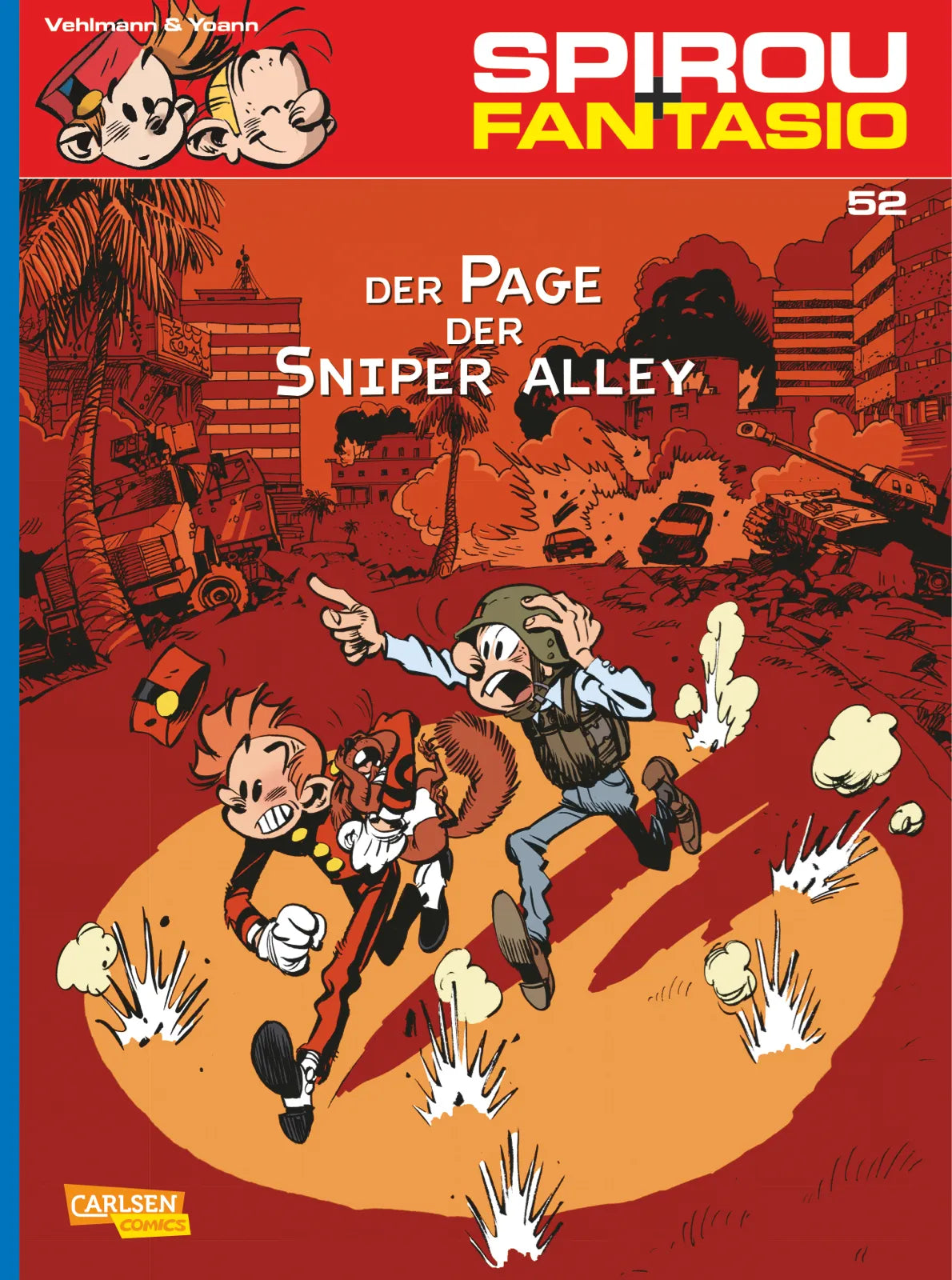 Buchcover von 'Spirou und Fantasio 52: Der Page der Sniper Alley' - Taschenbuch von Fabien Vehlmann