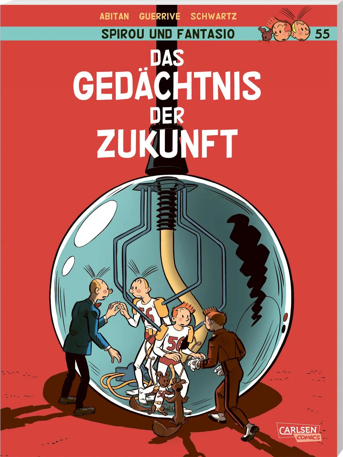 Buchcover von 'Spirou und Fantasio 55: Das Gedächtnis der Zukunft' - Taschenbuch von Sophie Guerrive