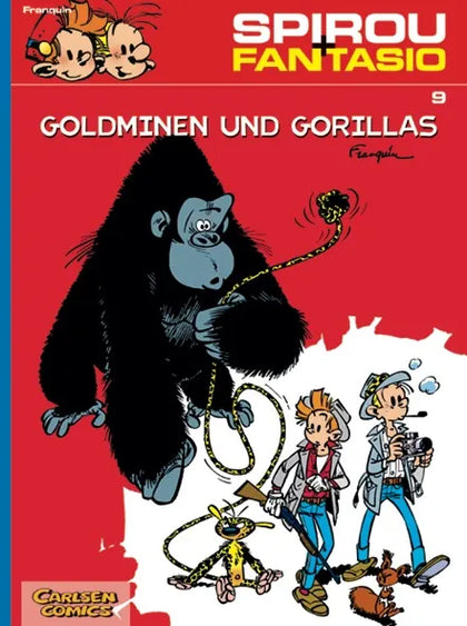 Buchcover von 'Spirou und Fantasio 9: Goldminen und Gorillas' - Taschenbuch von André Franquin