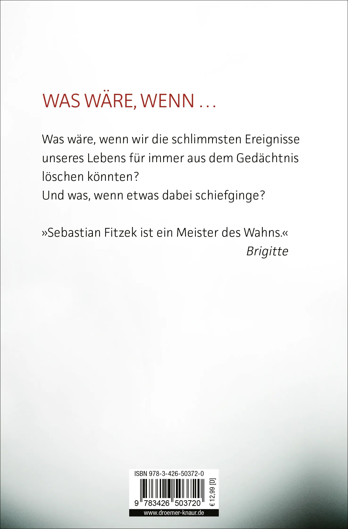 Buchrückseite von 'Splitter' mit Klappentext - Taschenbuch