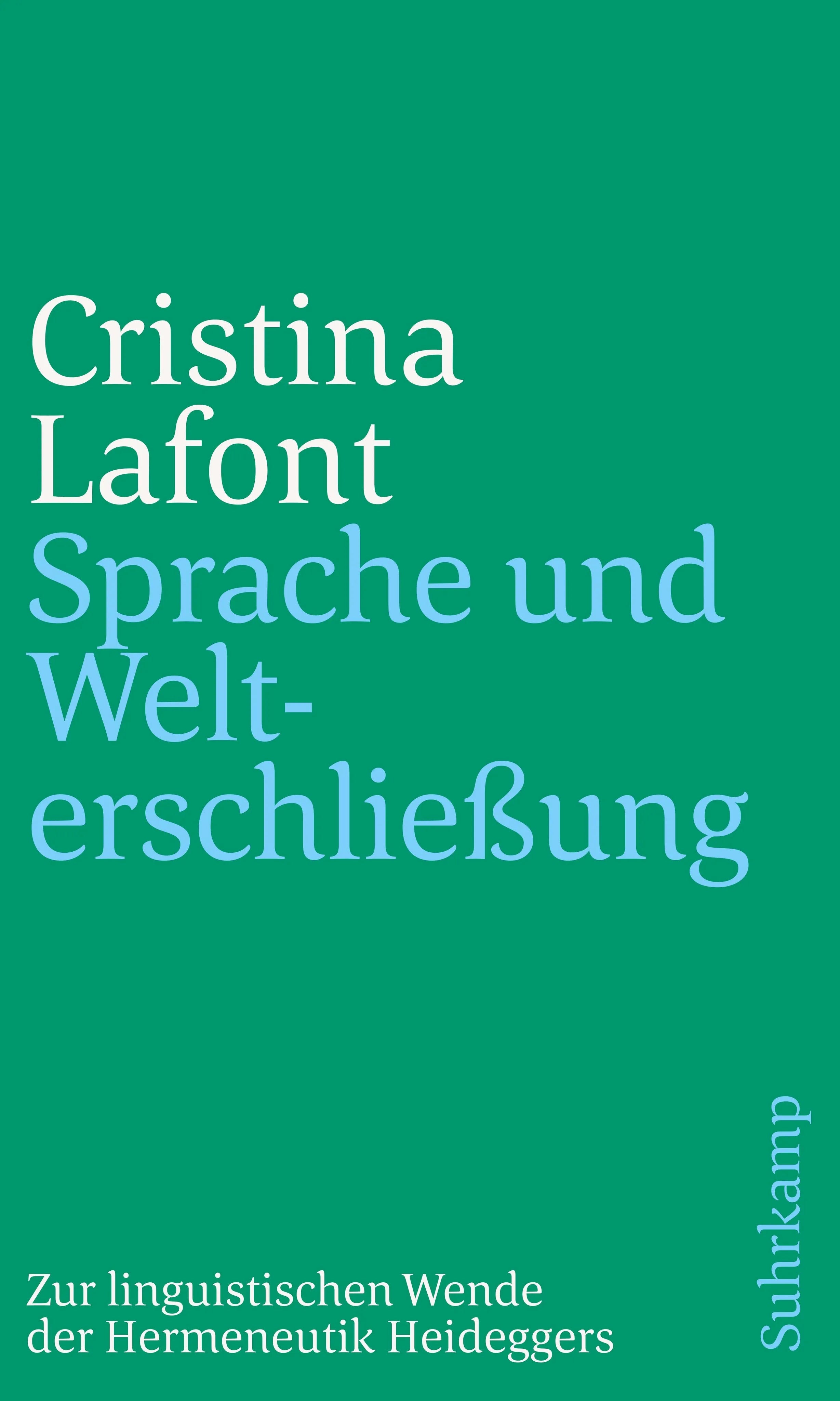 Buchcover von 'Sprache und Welterschließung' - Taschenbuch von Cristina Lafont