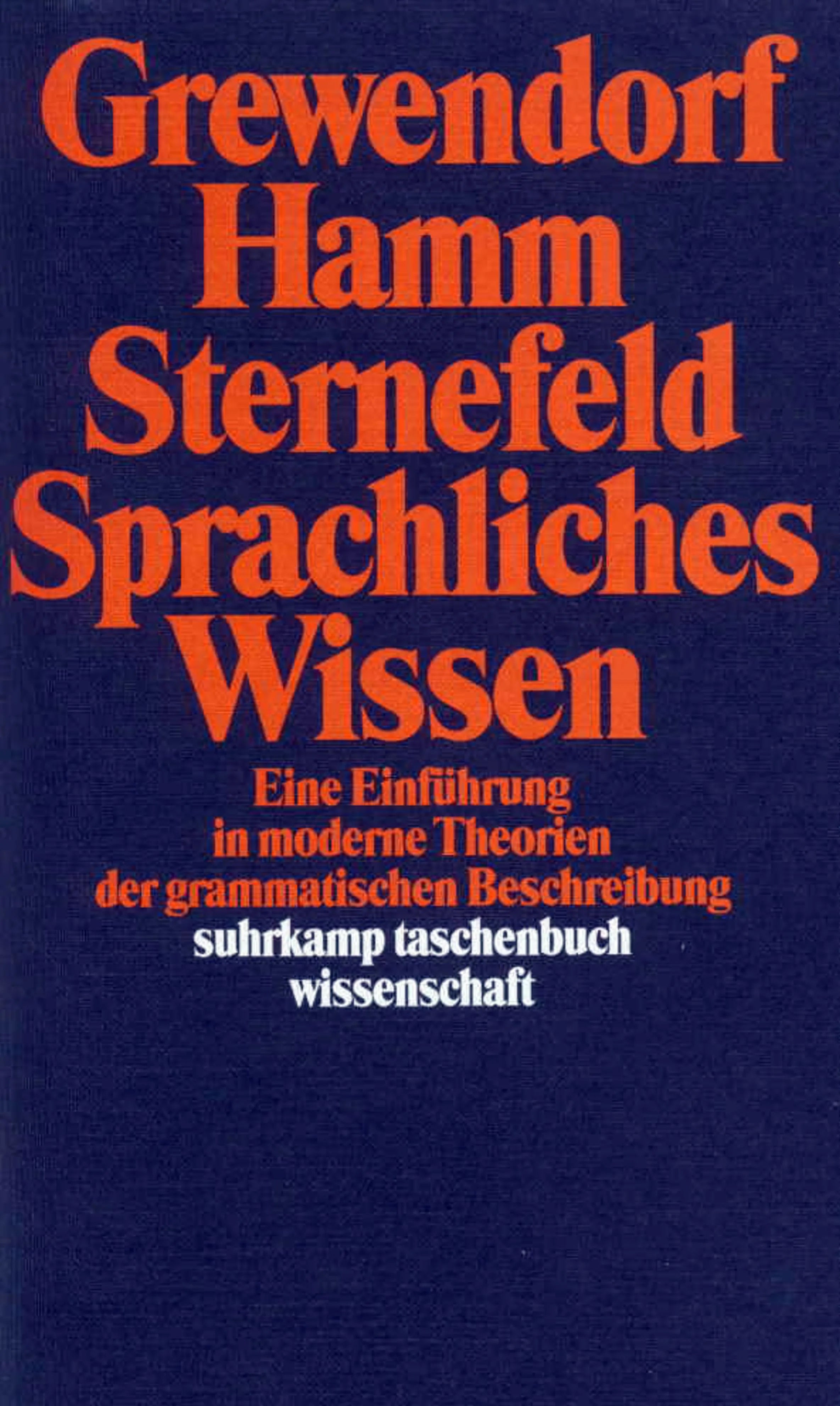 Buchcover von 'Sprachliches Wissen' - Taschenbuch von Günther Grewendorf