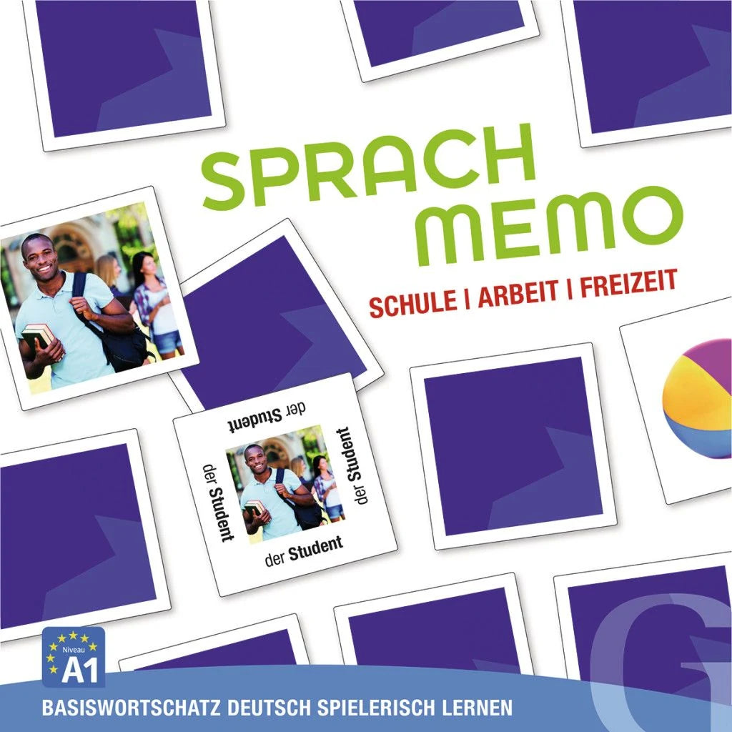 Lernspiel: SPRACHMEMO Schule, Arbeit, Freizeit
