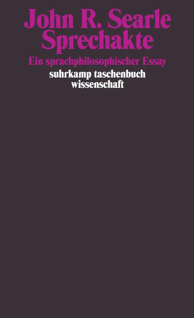 Cover: Sprechakte (Taschenbuch) von John R. Searle