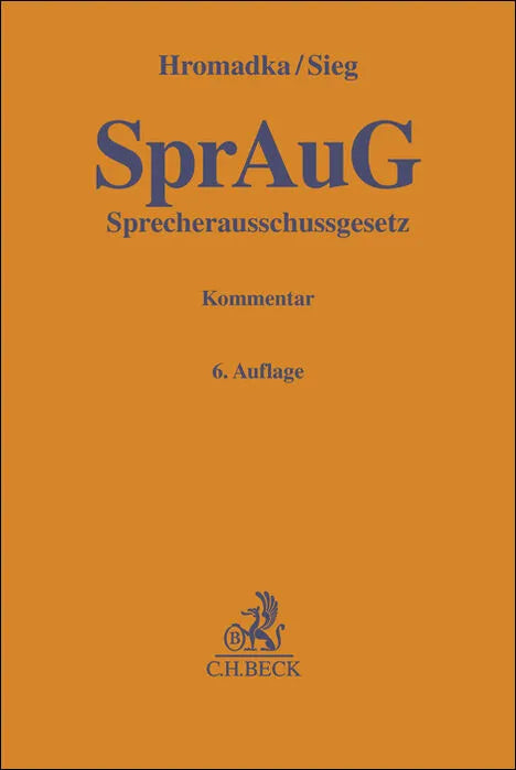 Buchcover von 'Sprecherausschussgesetz. SprAuG' - Gebundene Ausgabe von Wolfgang Hromadka