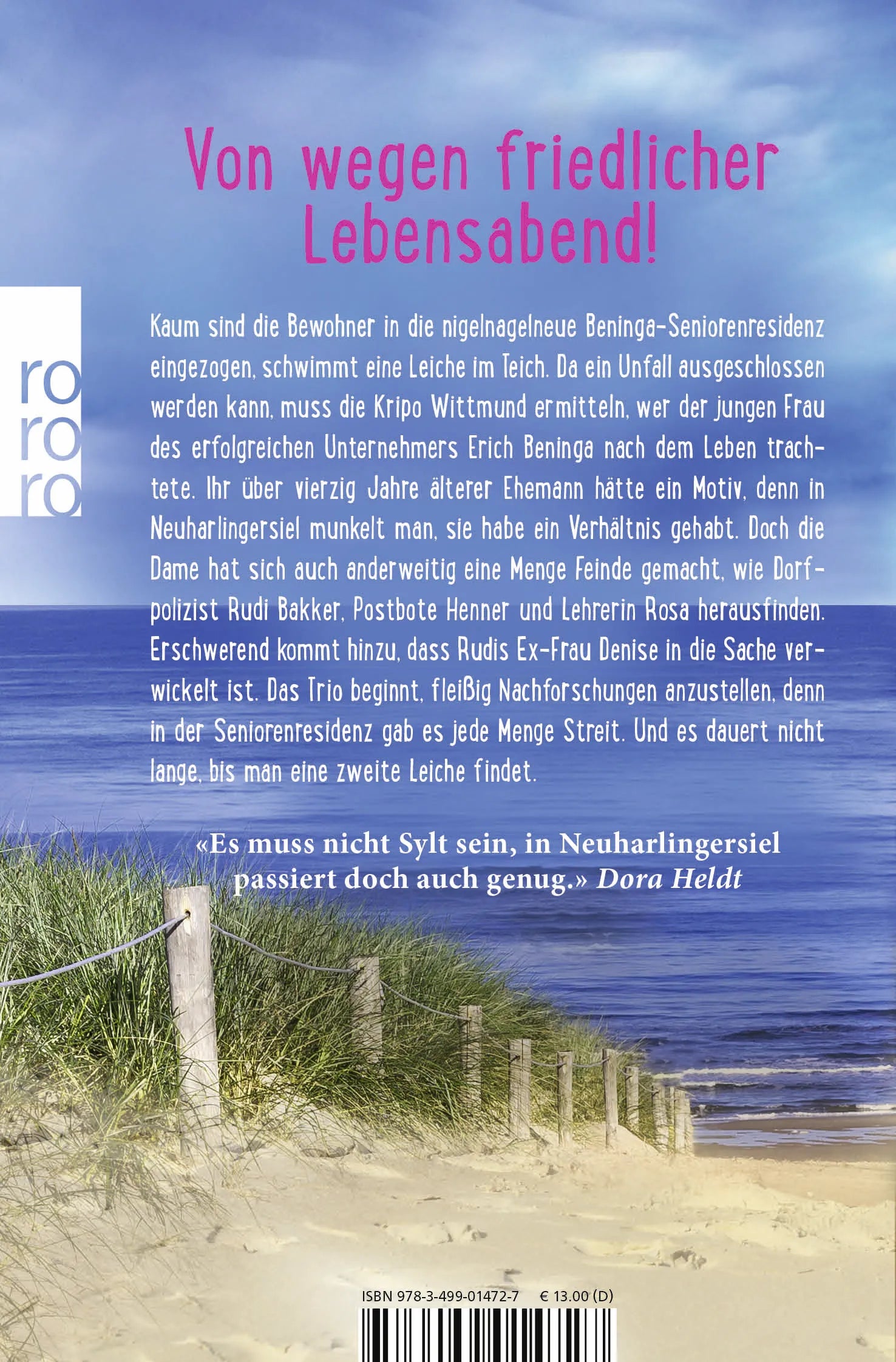 Buchrückseite von 'Spröde Sprotten schwimmen schlecht' mit Klappentext - Taschenbuch