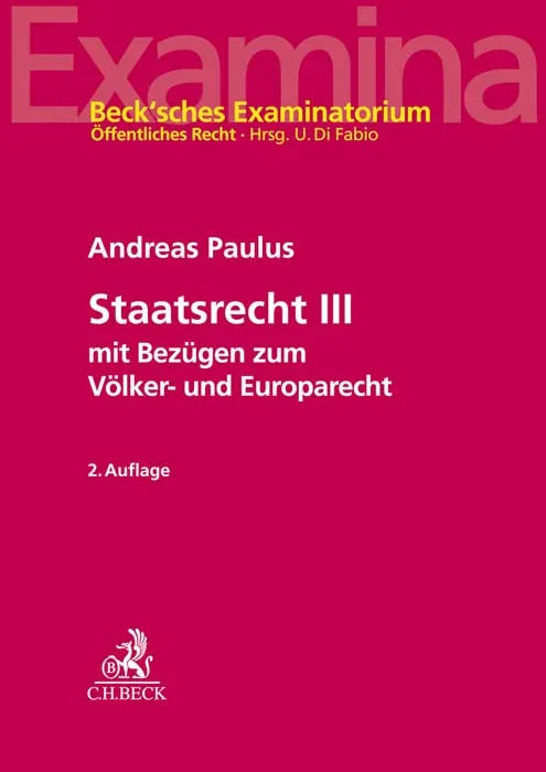 Buchcover von 'Staatsrecht III' - Taschenbuch von Andreas Paulus