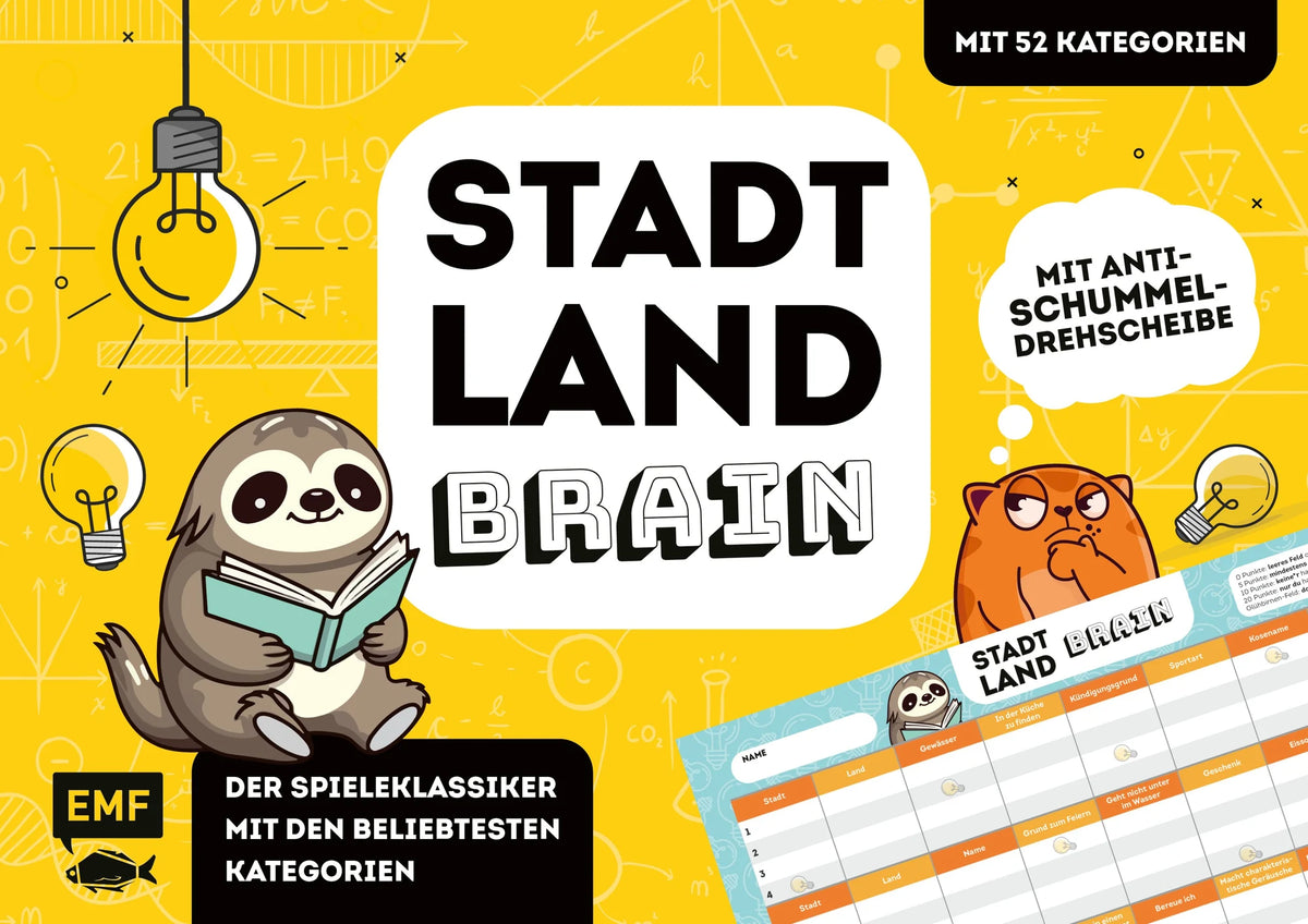 Familienspiel: Stadt, Land, Brain – Der Spieleklassiker mit den beliebtesten Kategorien