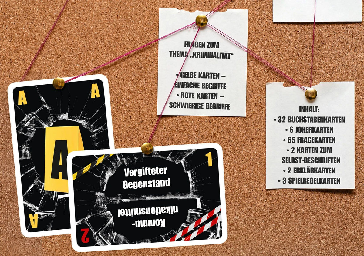 Stadt, Name, Tatverdacht - Crime Spiel für 2-4 Spieler, ab 7 Jahre (Krimispiel) – Ansicht