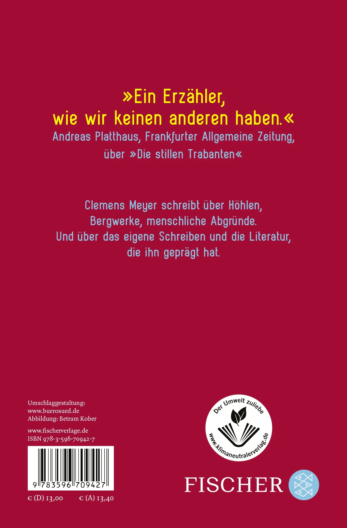 Buchrückseite von 'Stäube' mit Klappentext - Taschenbuch