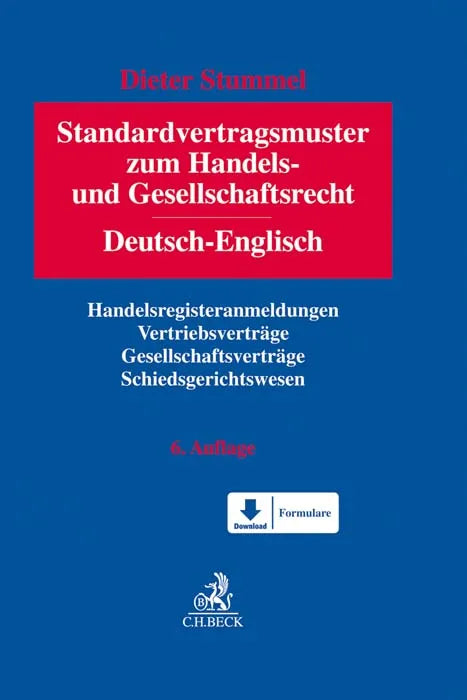 Buchcover von 'Standardvertragsmuster zum Handels- und Gesellschaftsrecht' - Gebundene Ausgabe von Dieter Stummel