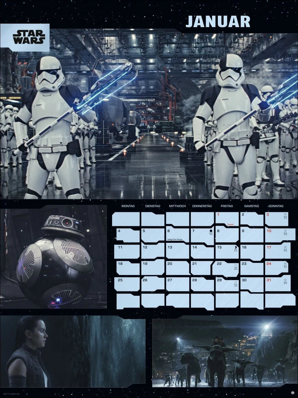 Star Wars Broschur XL Kalender 2027 – Ansicht