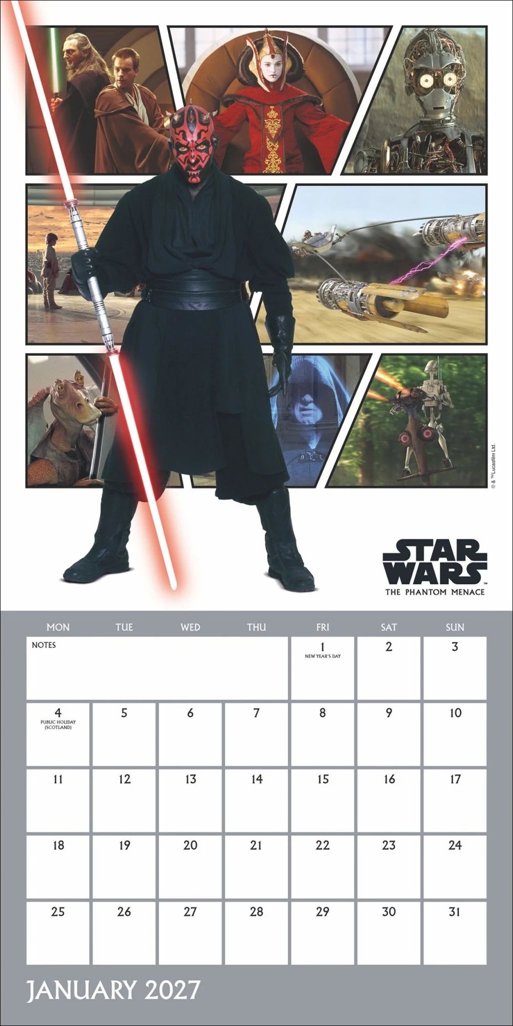 Star Wars Classic Broschurkalender 2027 – Ansicht