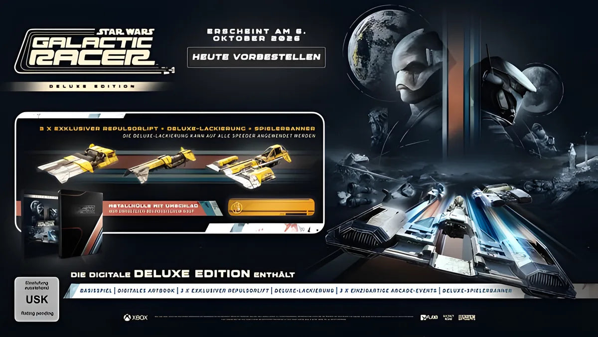 Cover: Star Wars: Galactic Racer Deluxe Edition für Xbox Series X. Publisher: Secret Mode