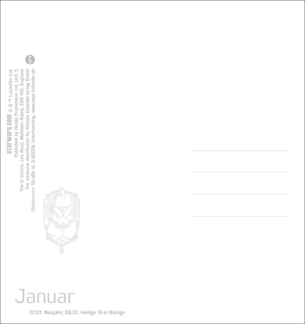 Star Wars Postkartenkalender 2027 – Ansicht