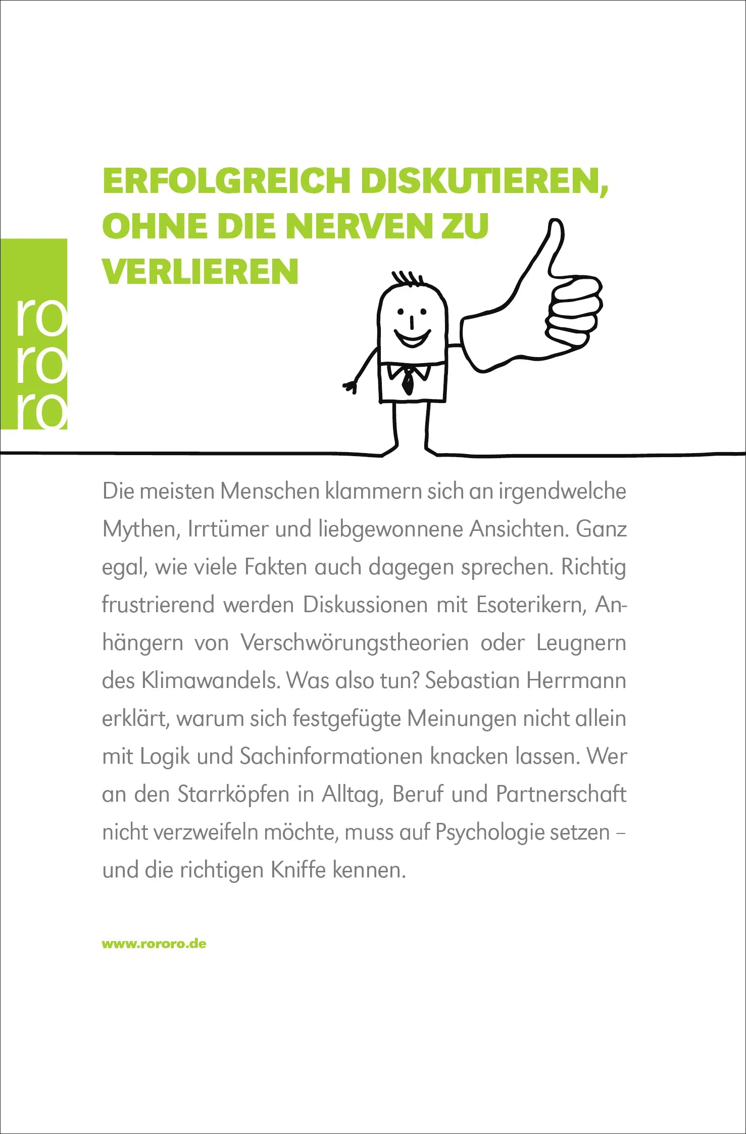 Buchrückseite von 'Starrköpfe überzeugen' mit Klappentext - Taschenbuch