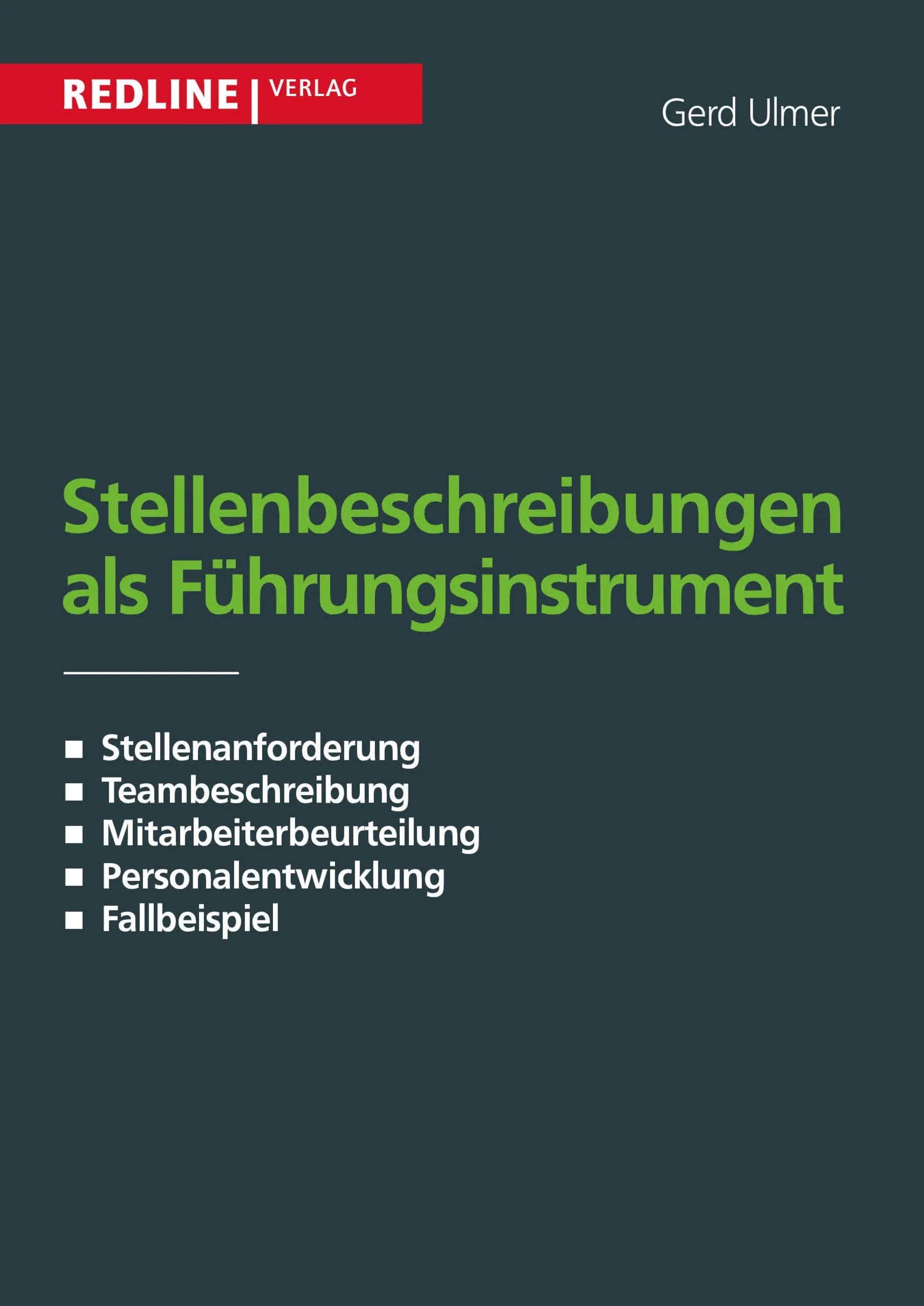 Buchcover von 'Stellenbeschreibung als Führungsinstrument' - Taschenbuch von Gerd Ulmer