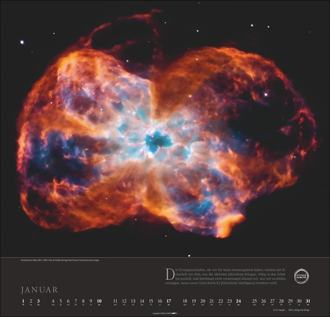 Stephen Hawking Kalender 2027 - Mein Universum – Ansicht