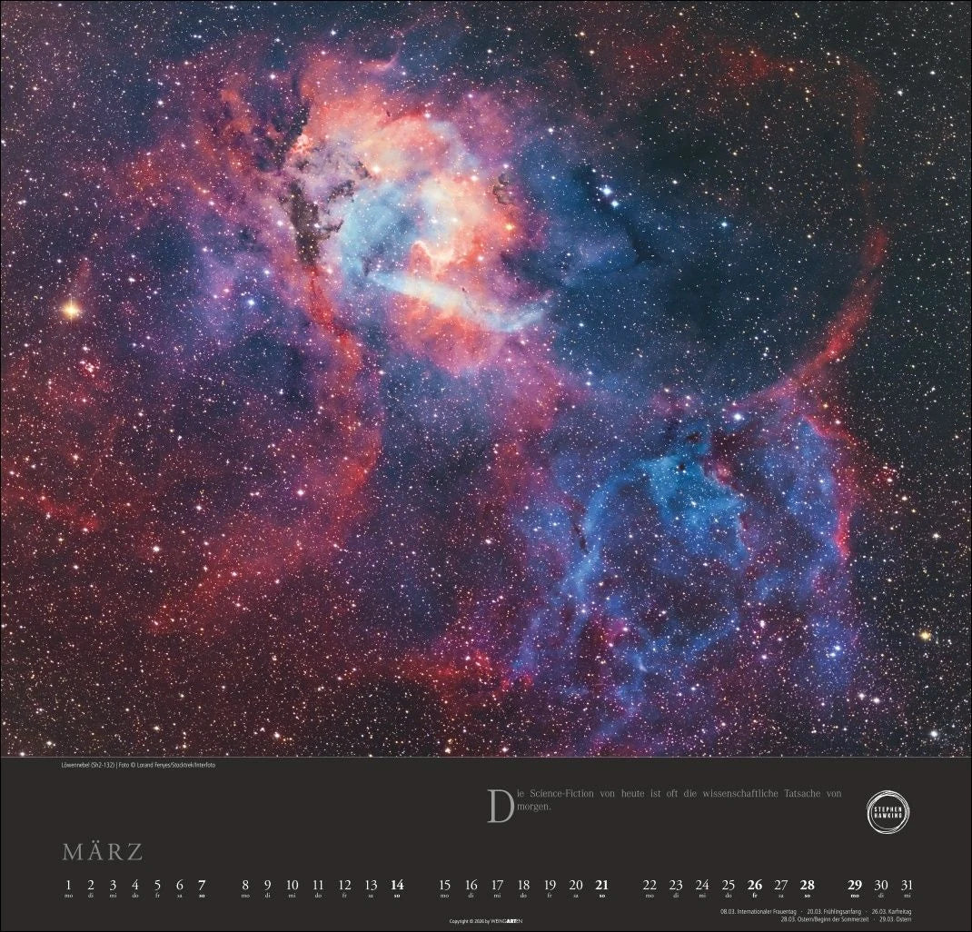 Stephen Hawking Kalender 2027 - Mein Universum – Ansicht