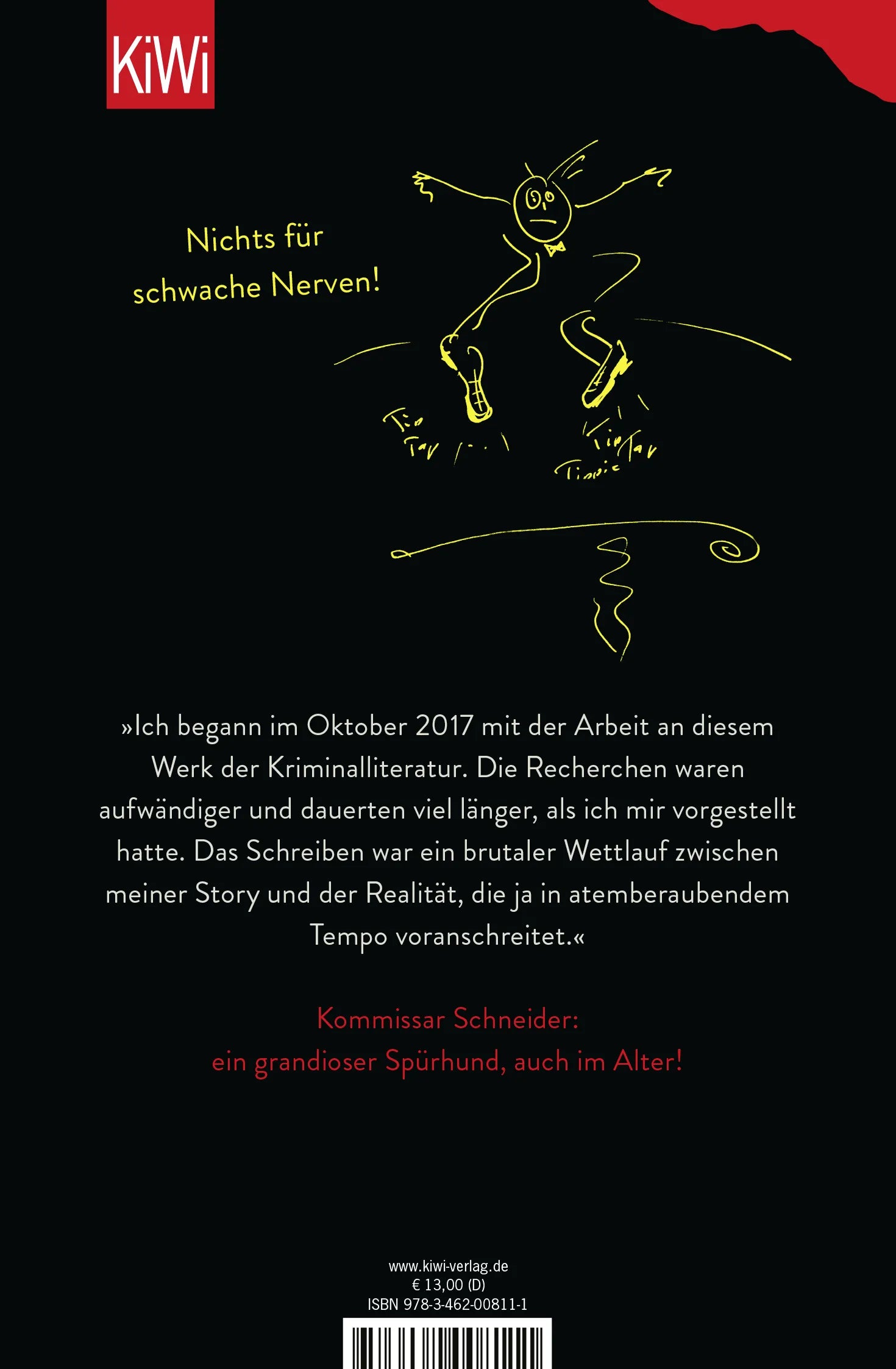 Buchrückseite von 'Stepptanz' mit Klappentext - Taschenbuch
