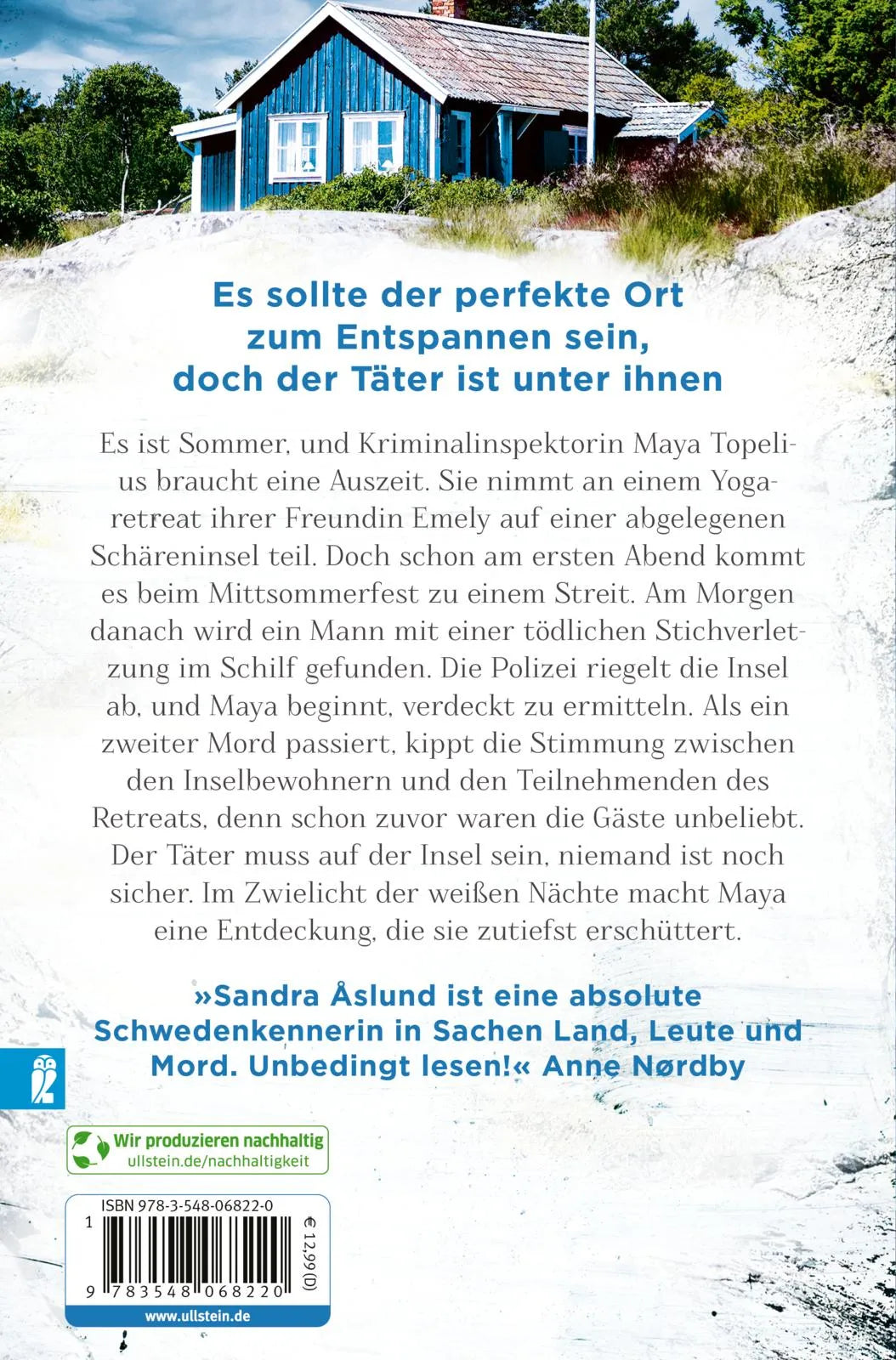 Buchrückseite von 'Still ist die Nacht' mit Klappentext - Taschenbuch