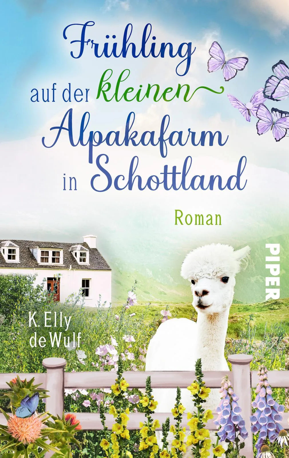 Buchcover von 'Stormy Skye - Frühling auf der kleinen Alpakafarm in Schottland' - Taschenbuch von K. Elly de Wulf