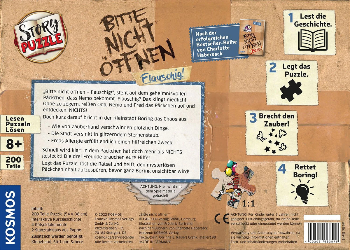 Story-Puzzle Bitte nicht öffnen – Ansicht