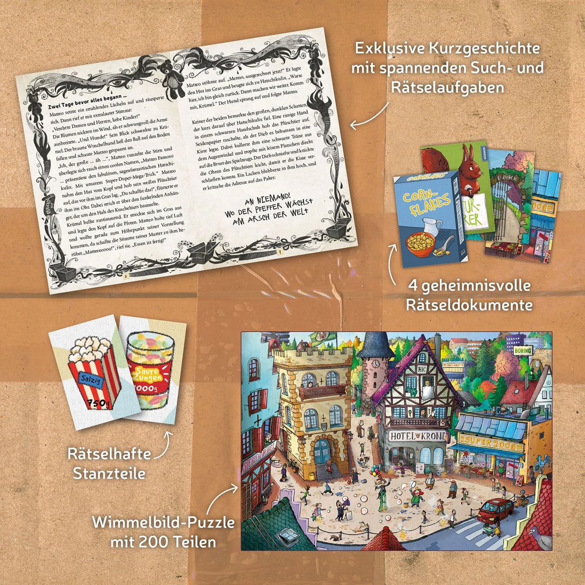 Story-Puzzle Bitte nicht öffnen – Ansicht