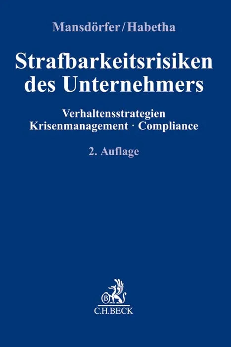 Buchcover von 'Strafbarkeitsrisiken des Unternehmers' - Taschenbuch von Marco Mansdörfer