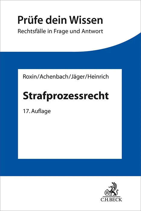 Buchcover von 'Strafprozessrecht' - Taschenbuch von Claus Roxin