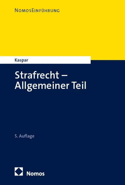 Cover: Strafrecht – Allgemeiner Teil (E-Book) von Johannes Kaspar