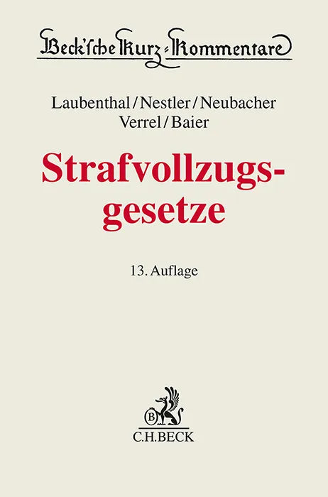 Buchcover von 'Strafvollzugsgesetze' - Gebundene Ausgabe von Klaus Laubenthal